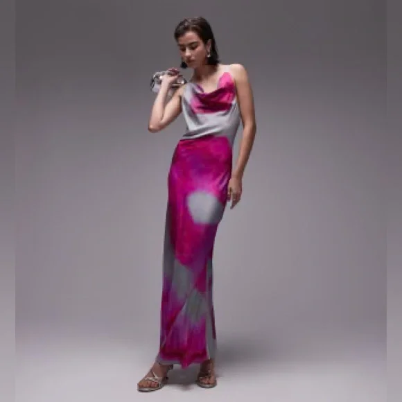 Topshop Cowl Neck Maxi Dress - Picture 1 of 3